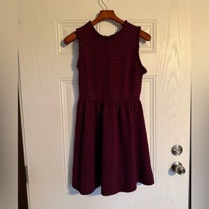 2 for $20 sale: Xhiliration burgundy red black heavy weight a-line dress - M